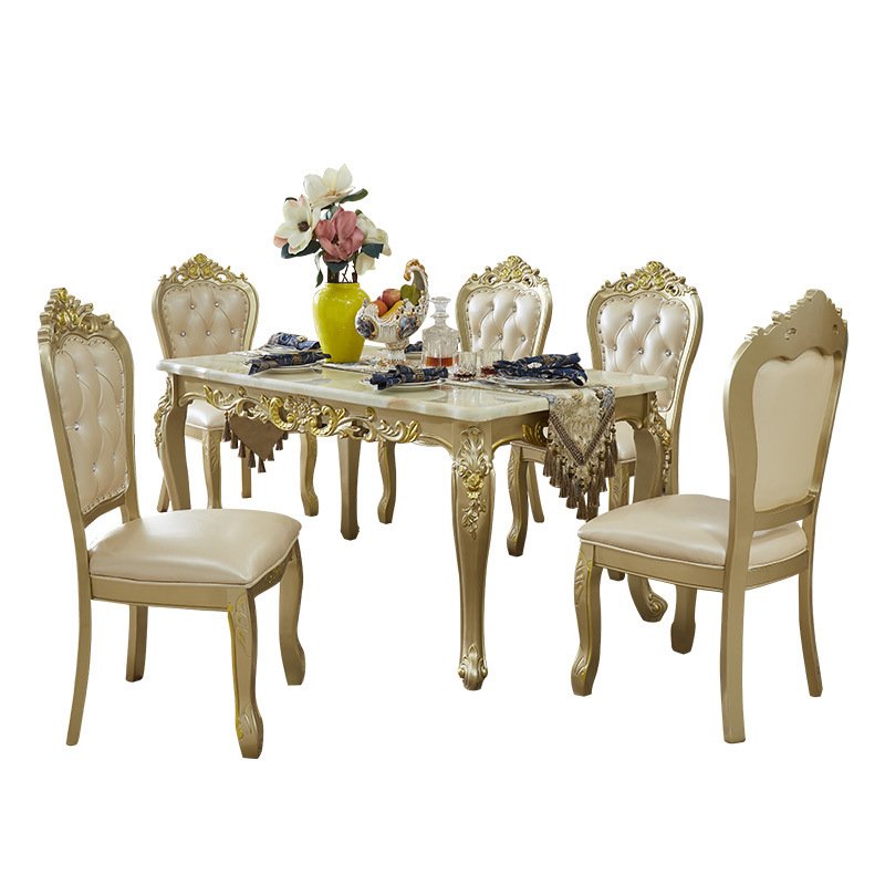 Starlight Luxury Euro Style Fancy Dining Table with Chairs3