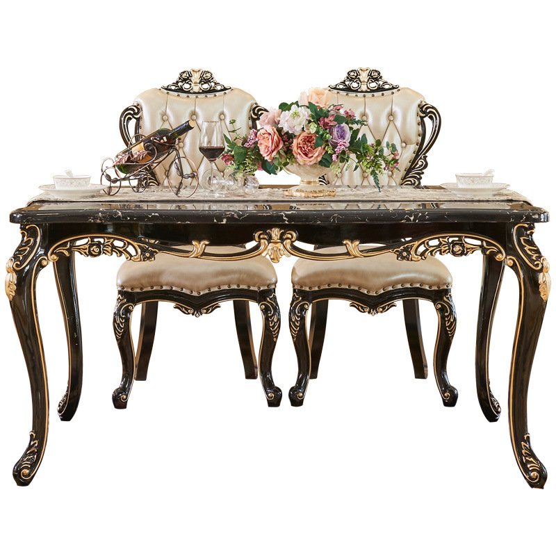 Starlight Luxury Euro Style Fancy Dining Table with Chairs6